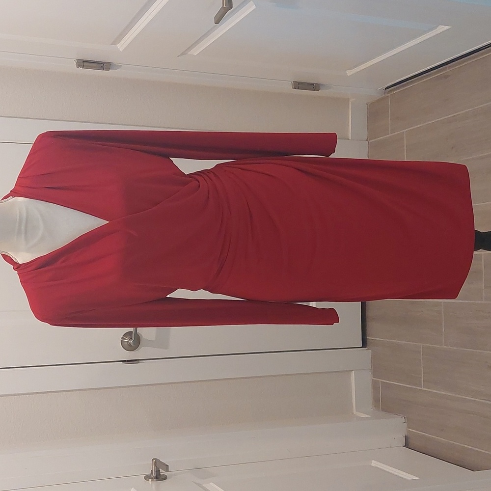 Gorgeous Ralph Lauren Brick Red Dress Sz 16